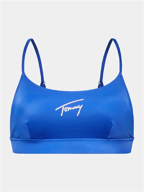 Tommy Jeans Bikini Oberteil UW0UW04085 Blau Modivo At