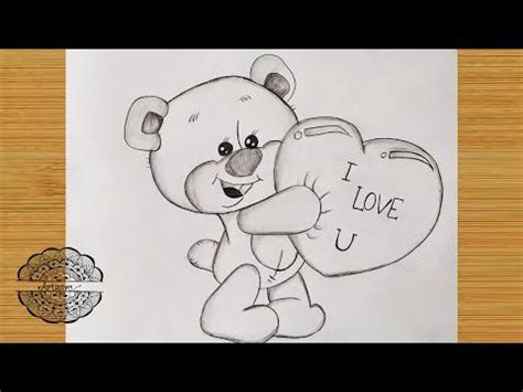 Happy Teddy Day Drawing Pencil Sketch How To Draw A Cute Teddy Bear