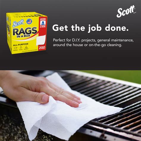 Scott® Rags In A Box™ 75260 All Purpose Towels 9x12 Sheets Pop