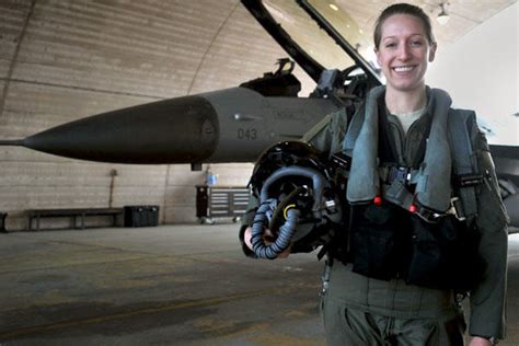 Female Air Force Fighter Pilot Stands Alone | Military.com