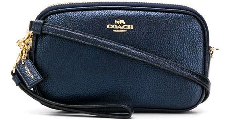 Coach Leather Crossbody Bag In Blue Lyst