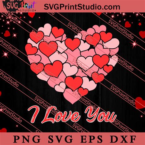 Heart Shape By Hearts ILY SVG, Happy Valentine's Day, Valentine Gift