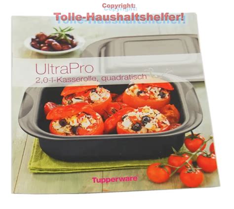 Tupperware Rezeptheft Rezepte F R Ultrapro L Quadratisch Neu