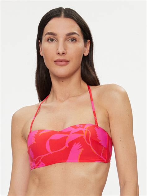 Seafolly Góra od bikini CheckIn 30877 Czerwony Modivo pl