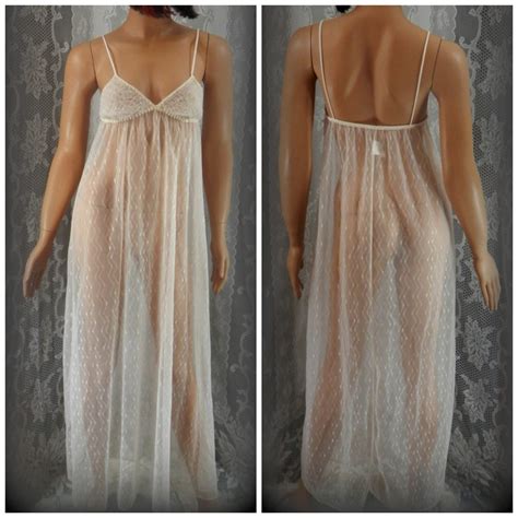 White Nightgown Sexy Nightgown See Through Nightgown Sexy