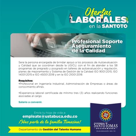 Convocatoria De Talento Humano Profesional Aseguramiento De La Calidad