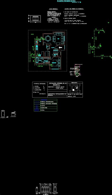 Installation Of Gas Dwg Detail For Autocad • Designs Cad