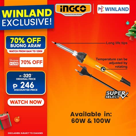 Ingco By Winland Super Select Tin Pencil Soldering Iron W W