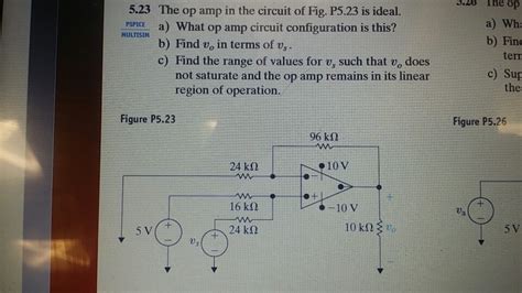 Solved The Op In The Circuit Of Fig P5 23 Is Ideal Chegg