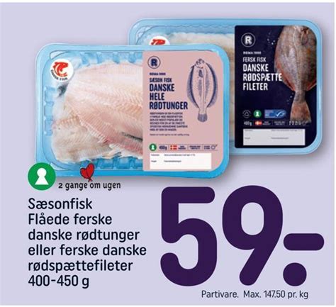 S Sonfisk Fl Ede Ferske Danske R Dtunger Eller Ferske Danske