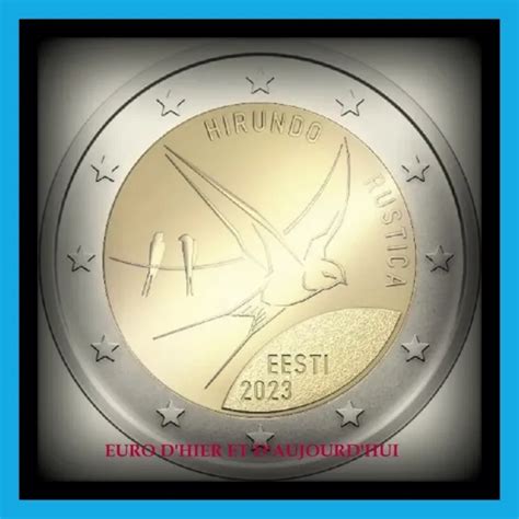 Euro Estonie L Hirondelle Rustique Oiseau National Unc Prevente