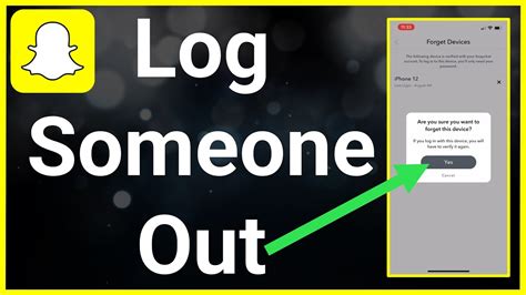 How To Log Someone Out Of Your Snapchat Account Youtube