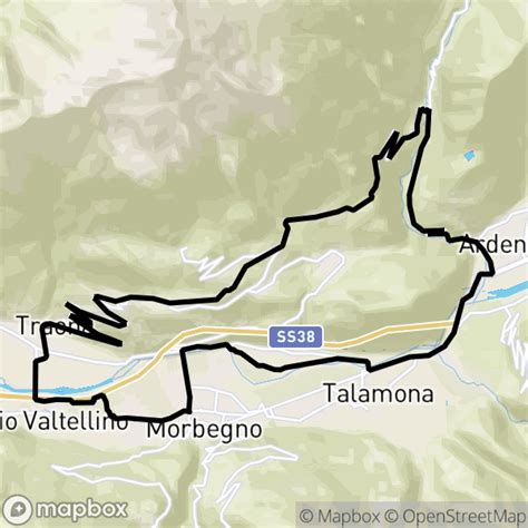 Morbegno Ledino In Mountain Bike Bicicletta Mappa Percorso Ciclabile