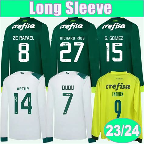 Palmeiras Rony Dudu Mens Soccer Jerseys Long Sleeve Breno Lopes R