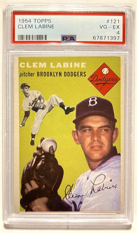 Topps Clem Labine Psa Vg Ex Ebay