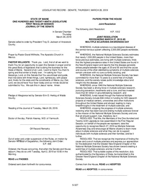 Fillable Online Legislature Maine JOINT RESOLUTION Fax Email Print