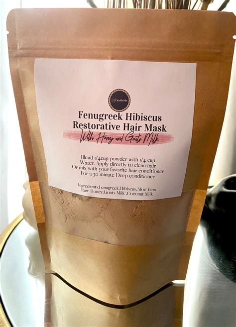 Fenugreek Restorative Hair Mask Fenugreek for Hair - Etsy