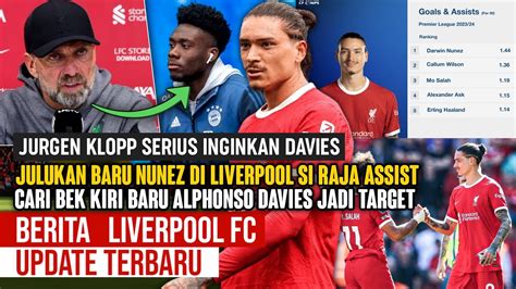 Update Transfer Liverpool Target Bek Kiri Baru Darwin Nunez Raja Asist