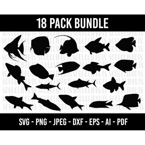 COD211-Fish svg bundle/fish clipart png/fish silhouette svg/ - Inspire ...