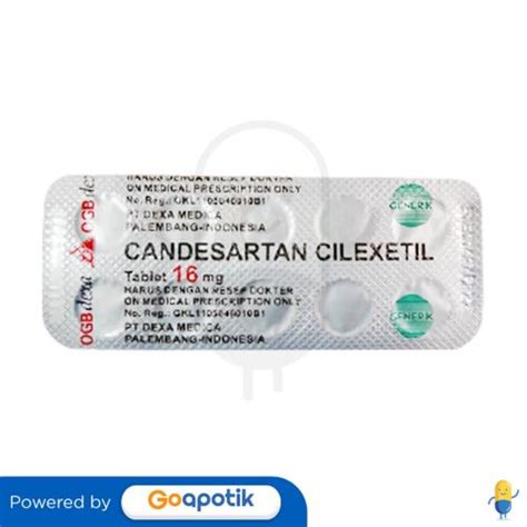 CANDESARTAN OGB DEXA MEDICA 16 MG STRIP 10 TABLET Kegunaan Efek