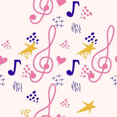 Premium Vector Abstract Music Notes Seamless Pattern Background Musical Melody Decoration