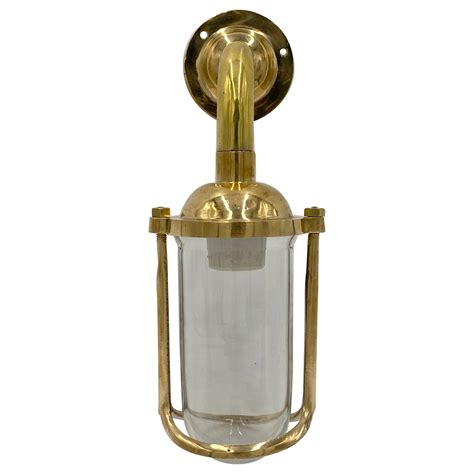 Antique Nautical Bulkhead New Brass Wall Ship Light With Shade And White Glass Br