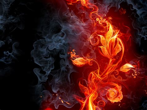 Black Fire Smoke Wallpaper