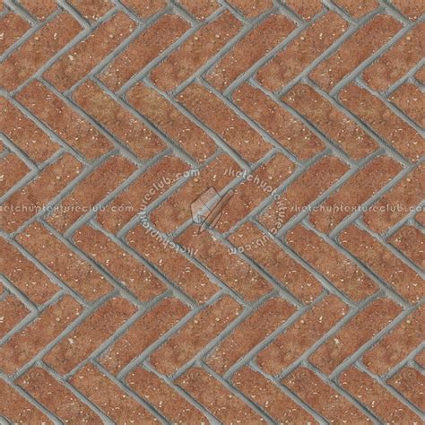 Cotto Paving Herringbone Outdoor Texture Seamless 06743