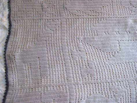 Noahs Ark Crochet Baby Afghan Light Grey Christian Theme Bible Design