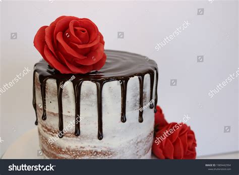 Semi Naked Drip Cake Rose Stock Photo Shutterstock