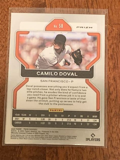 Camilo Doval 2022 Panini Prizm Red White Blue Prizm Parallel Rookie