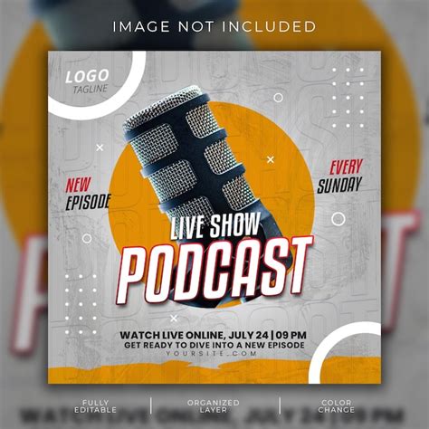 Premium Psd Podcast Flyer Social Media Instagram Post Template