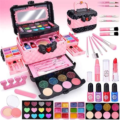 Chennyfun Maquillage Enfant Jouet Filles Pcs Lavable Malette