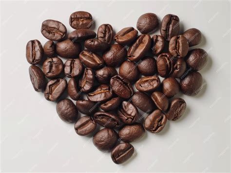 Premium Photo | Coffee Bean Heart Beans arranged in the shape of a