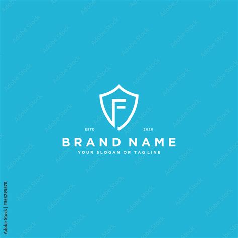 Letter F Shield Logo Design Vector Stock Vector Adobe Stock