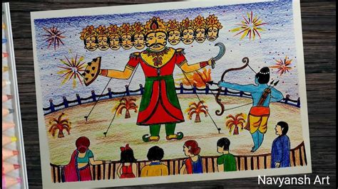 Dussehra Festival Drawinghow To Draw Dussehra Festivaldussehra | Images ...