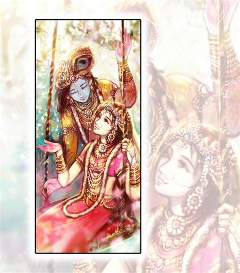 Buy Bookmark Radha Krishna Art Print Lovely Bhakti Yoga Devotional