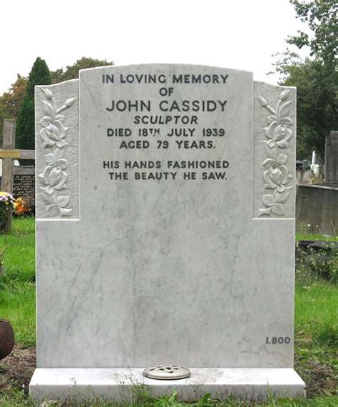 John Cassidy Sculptor John Cassidy S Last Days