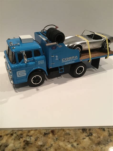 C 600 Ford Flatbed Shelby Cobra Hauler Model Trucks Big Rigs And Heavy Equipment Model Cars