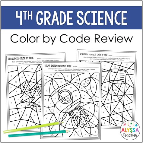 Virginia 4th Grade Science Color By Number Activities