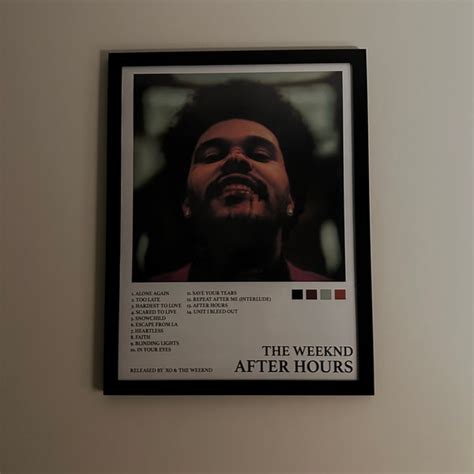 The Weeknd Poster After Hours Etsy