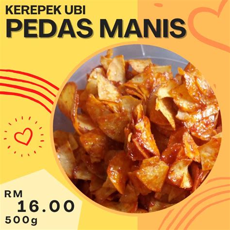 Kerepek Ubi PEDAS MANIS Pedas Basah Rangup Citarasa Kampung Homemade