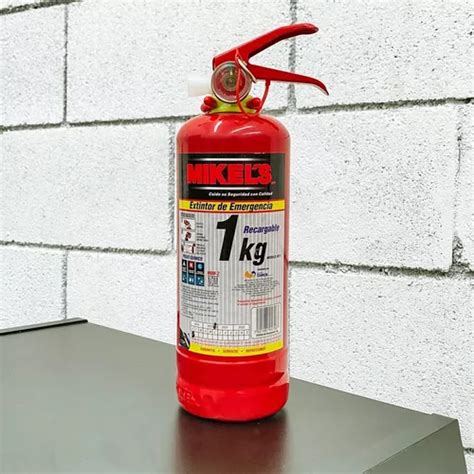 Extintor De Emergencia 1 Kg Recargable Extinguidor Mikel S En Venta En