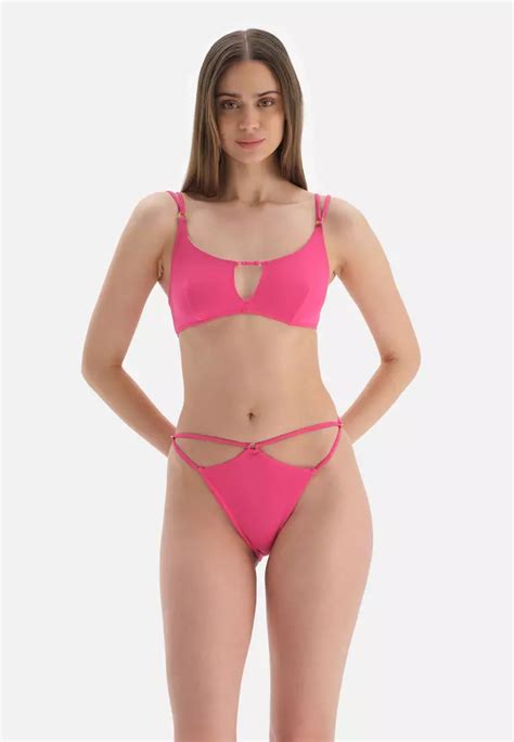 Buy DAGİ Fuchsia Brazilian Bikini Bottom Swimwear for Women Online