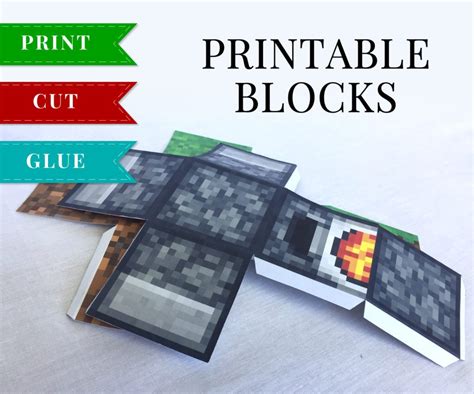 Minecraft Printable Papercraft Blocks - SET 3