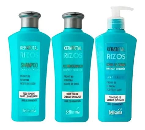 Shampoo Acondicionador Crema Keratotal Rizos Bellissima