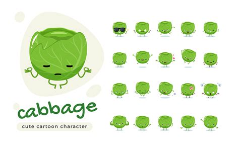 Cabbage Cartoon Vector Art, Icons, and Graphics for Free Download