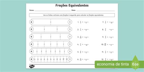 Frações Equivalentes Teacher Made Twinkl