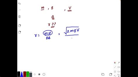 A Particle Of Mass M Carrying Charge Q Is Accelerated By A Potential