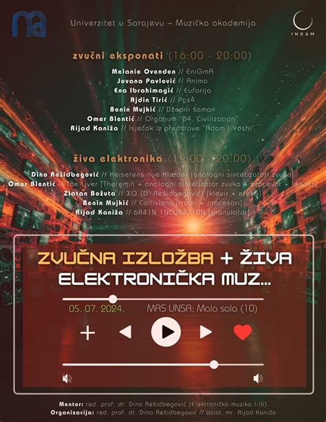 Peta Zvu Na Izlo Ba I Koncert Ive Elektroni Ke Muzike Na Muzi Koj